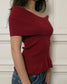 Festive knit red top