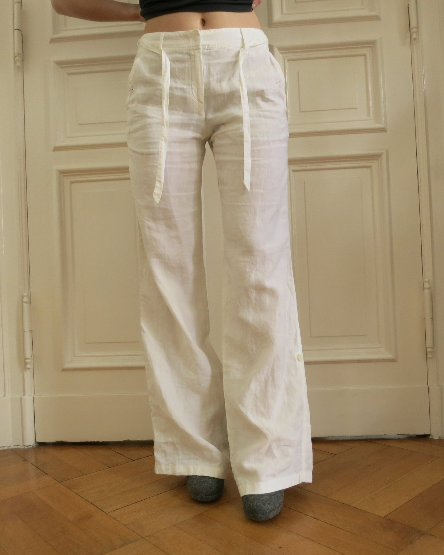 Linen beach party chic trousers