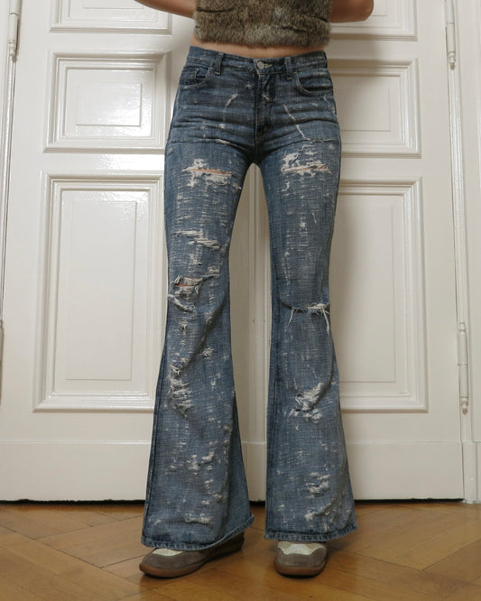 Distressed jeans