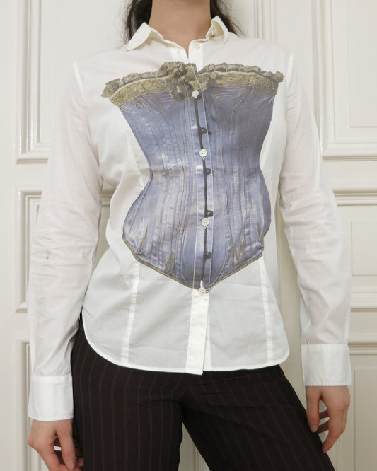 Moschino corset trompe l'oeil shirt