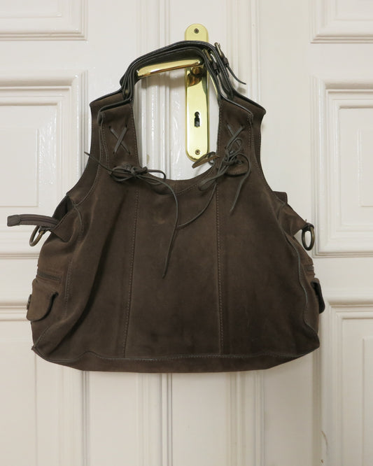 Brown leather bag