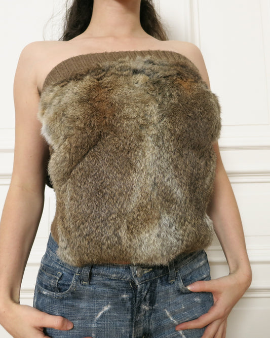 Fur tube top