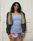 Baby Phat vintage bomber with gatherings and faux fur