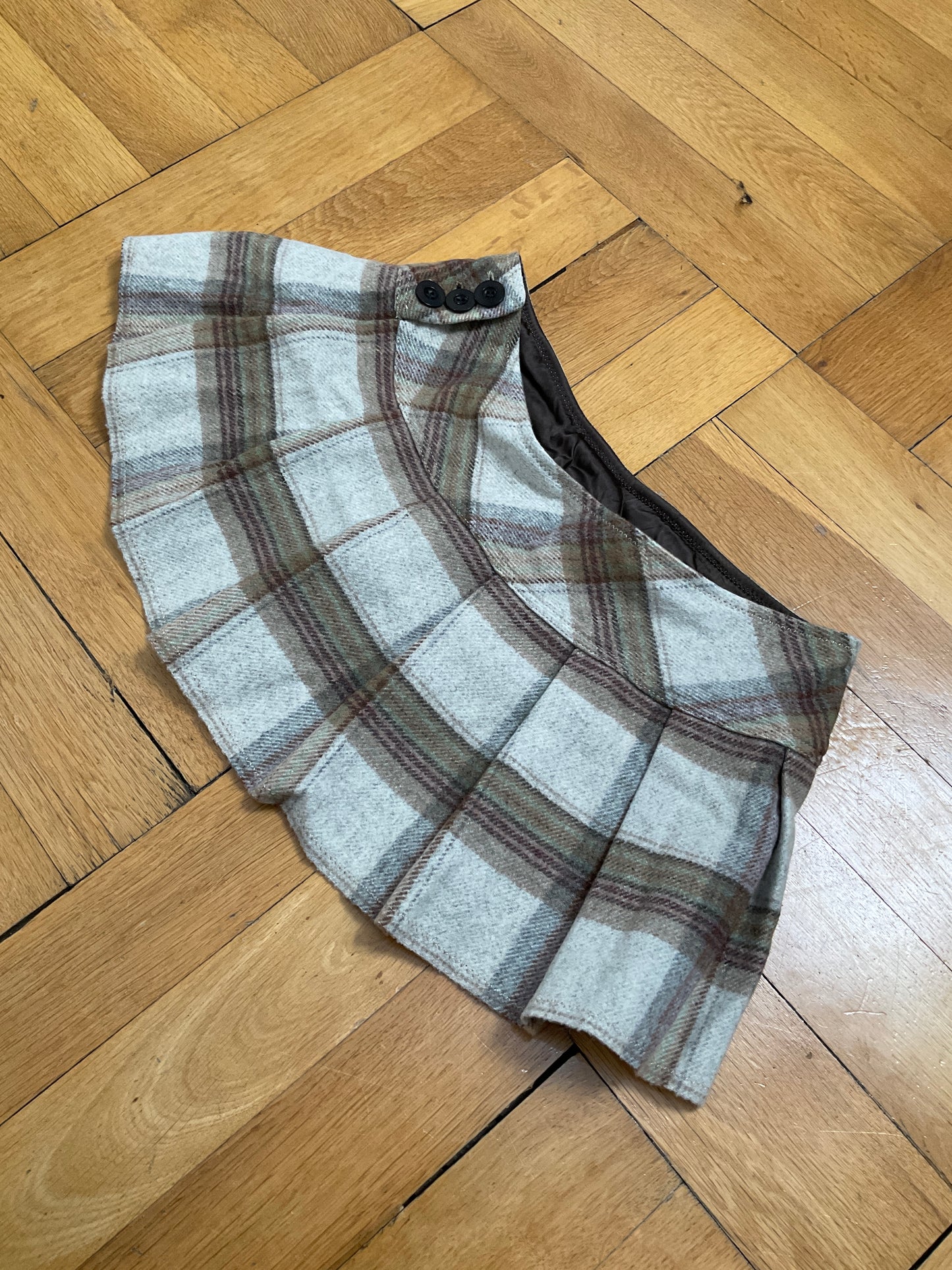 Flannel mini skirt