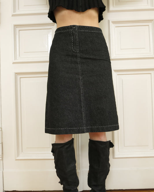Max&Co chic denim midi skirt