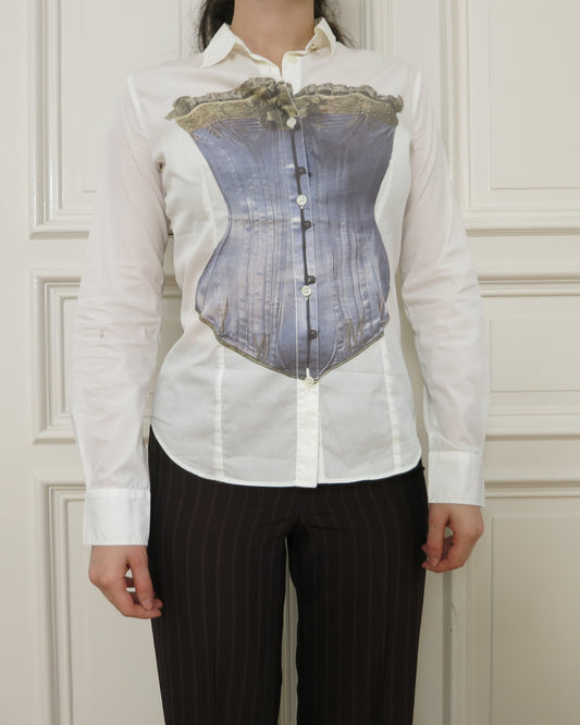 Moschino corset trompe l'oeil shirt