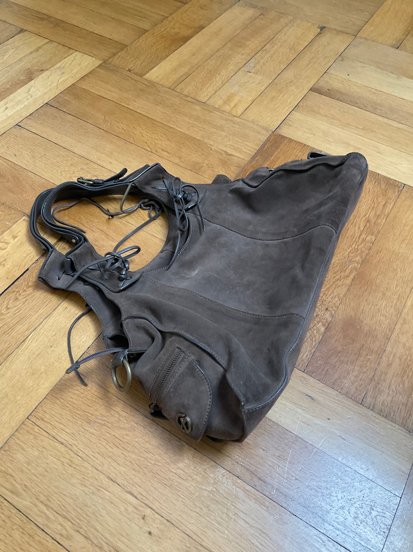 Brown leather bag