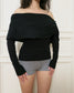 Knit longsleeve with big collar