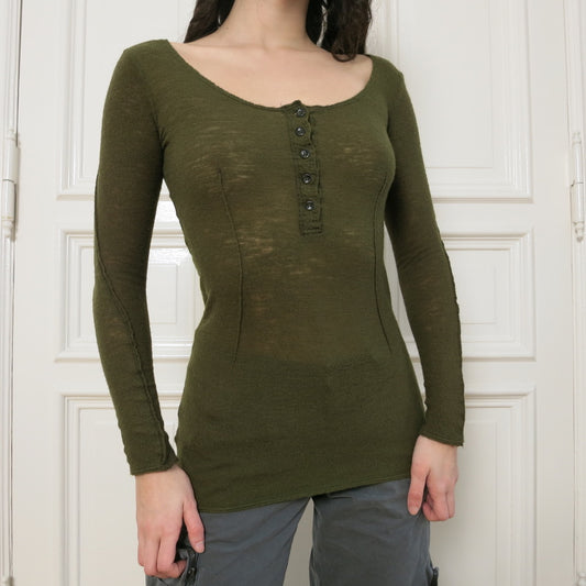 Masculo green wool longsleeve