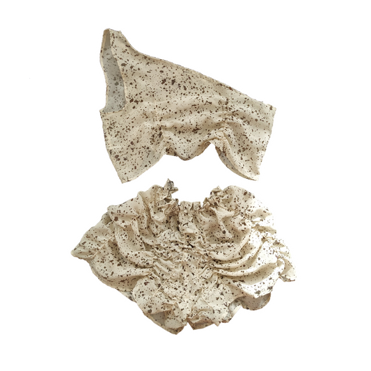 Eggshell silk two piece