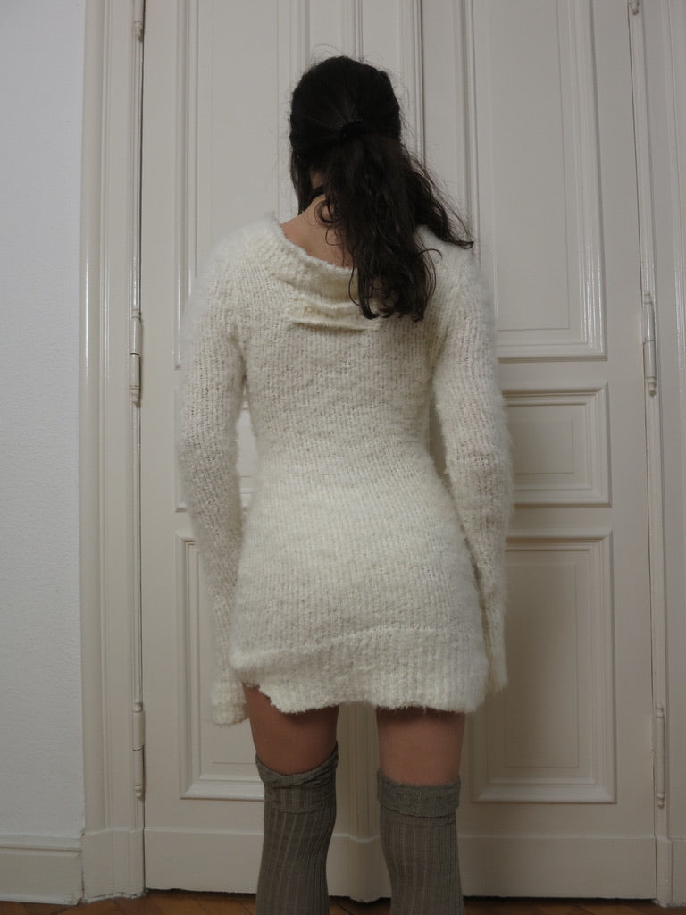 eithne padraigin ni bhraonain ~ reversible bouclé sweater dress