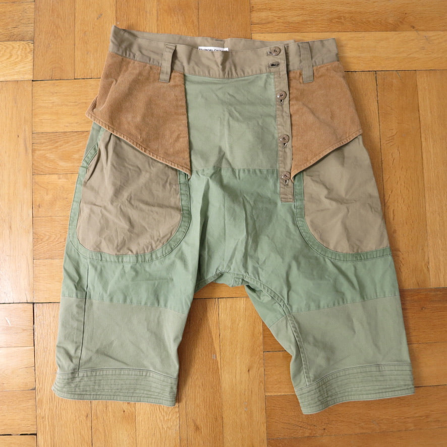 Tsumori Chisato patchwork hunting shorts