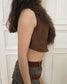 Suede vest with fur