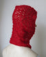 mođđe studio ~ lace mohair balaclava in red