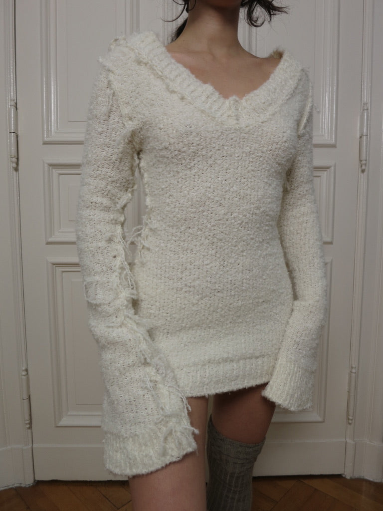 eithne padraigin ni bhraonain ~ reversible bouclé sweater dress