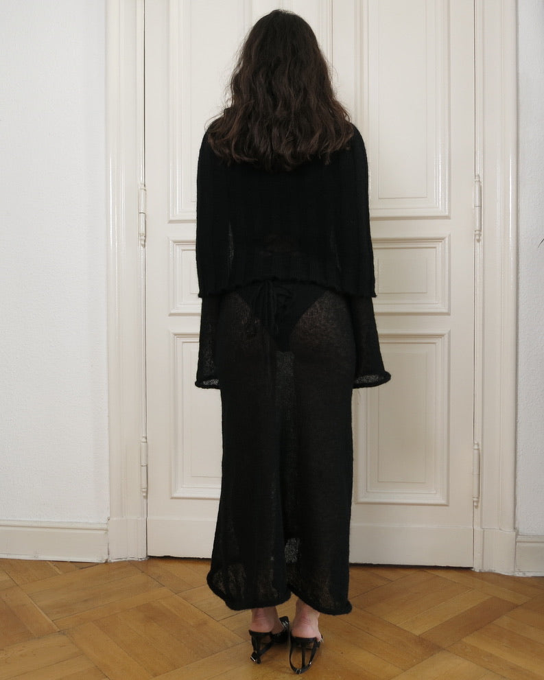 eithne padraigin ni bhraonain ~ black mohair dress