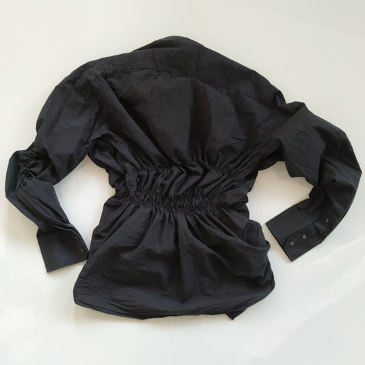 Asymmetrical upcycled blouse