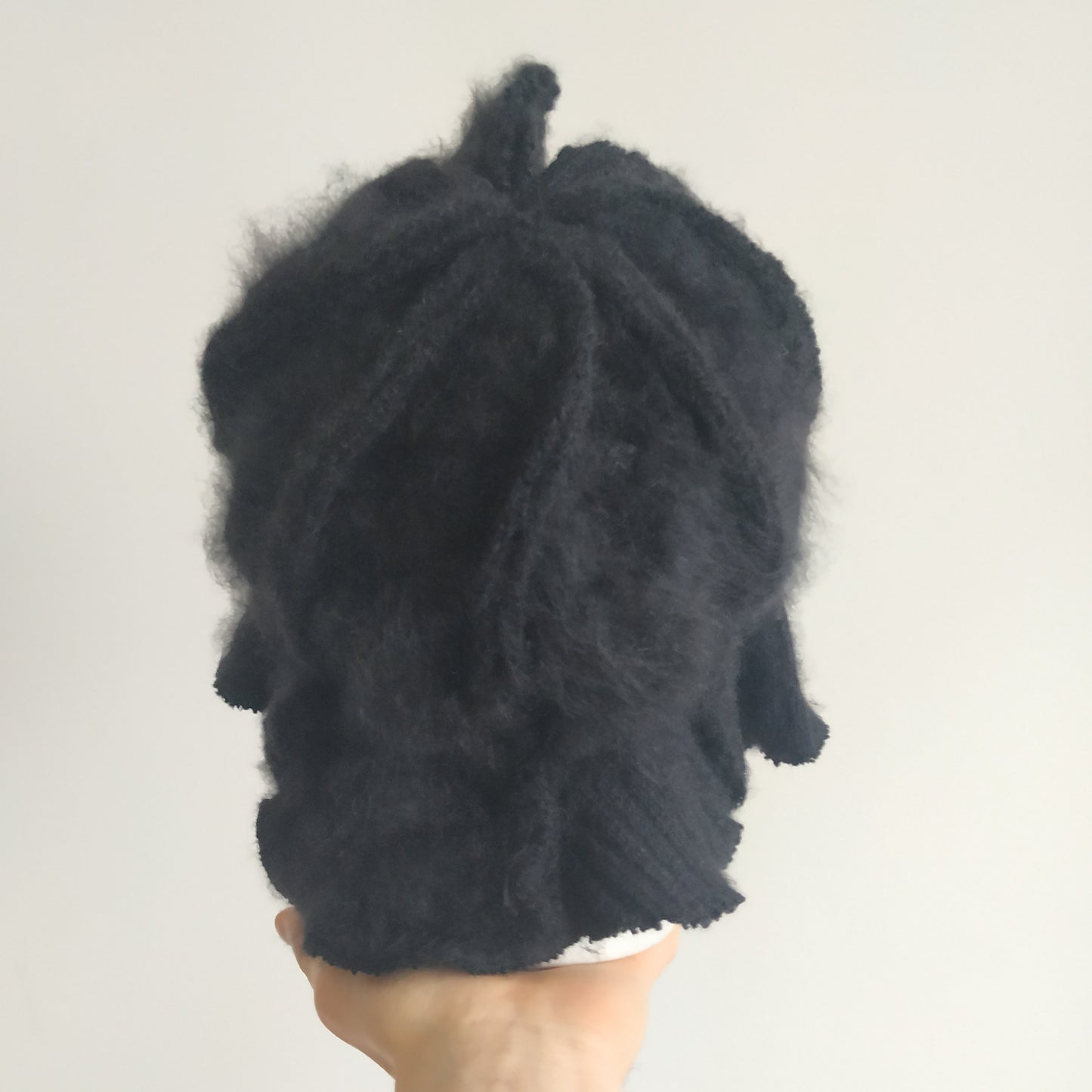 Oversized angora orchid bonnet