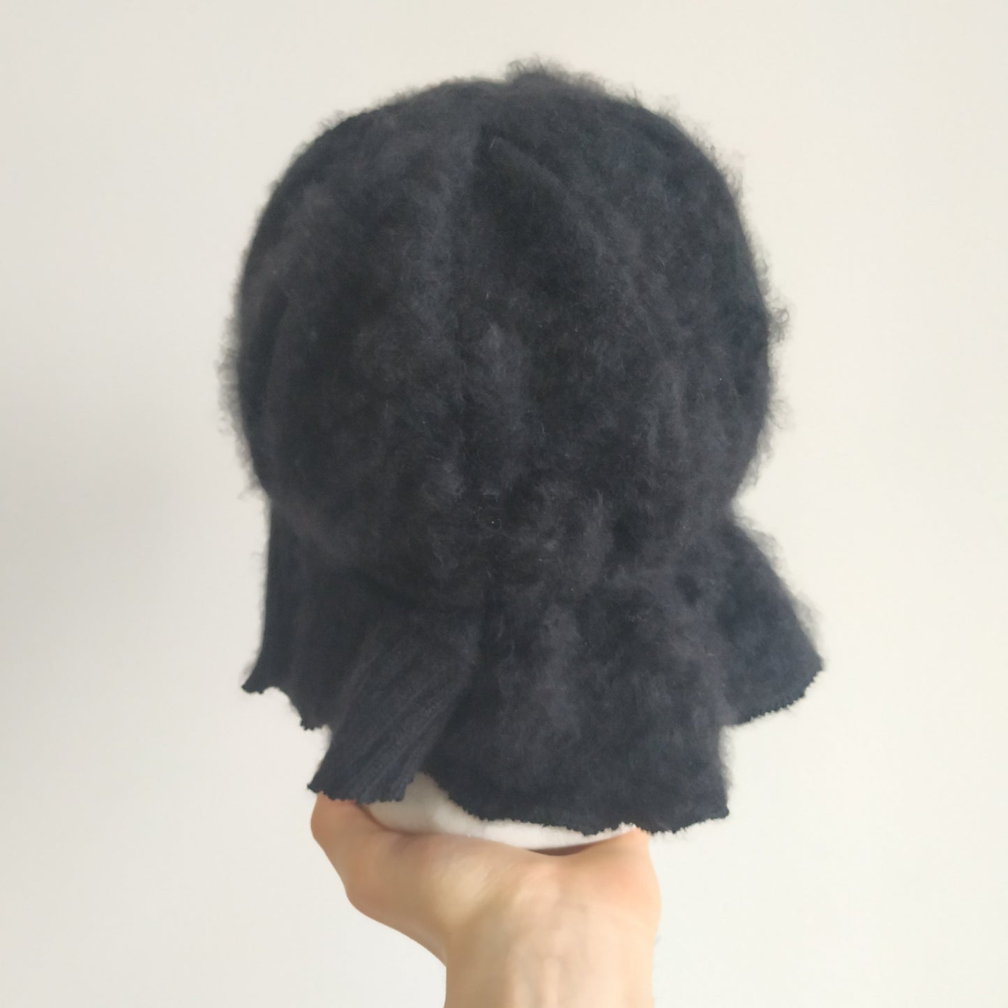 Oversized angora orchid bonnet