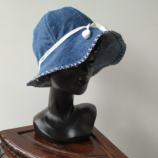 Simple denim hat