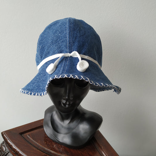 Simple denim hat