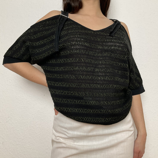 Limi Feu knitted shortsleeve shoulder free top