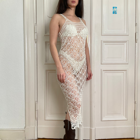 mođđe studio ~ white crochet dress