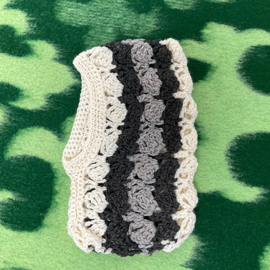 mođđe studio ~ cocoon 2 crochet balaclava in shades of grey