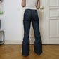 Flared patchwork jeans