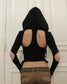 Goth corset hoodie