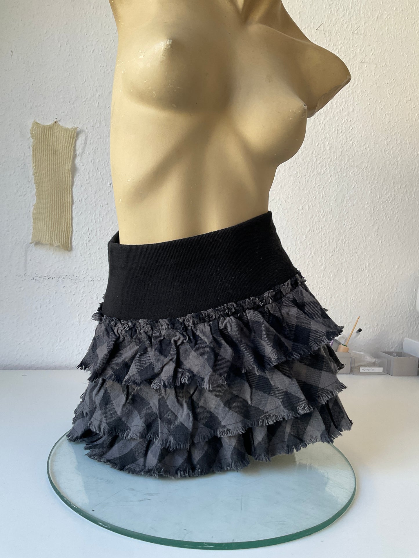 Flannel microskirt
