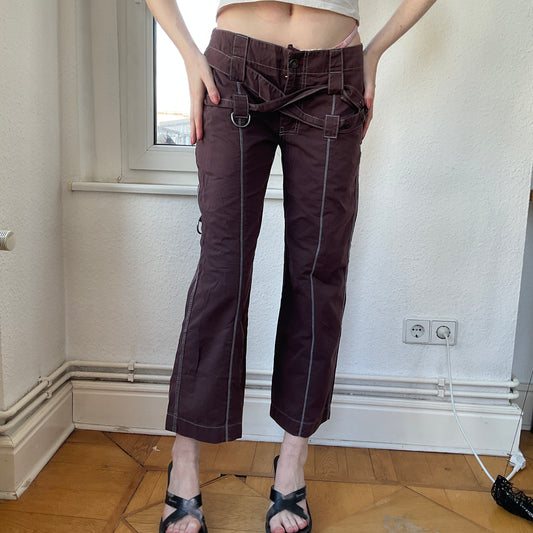 Purple pants with strings