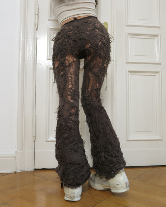 gargarox ~ Distressed flared pants