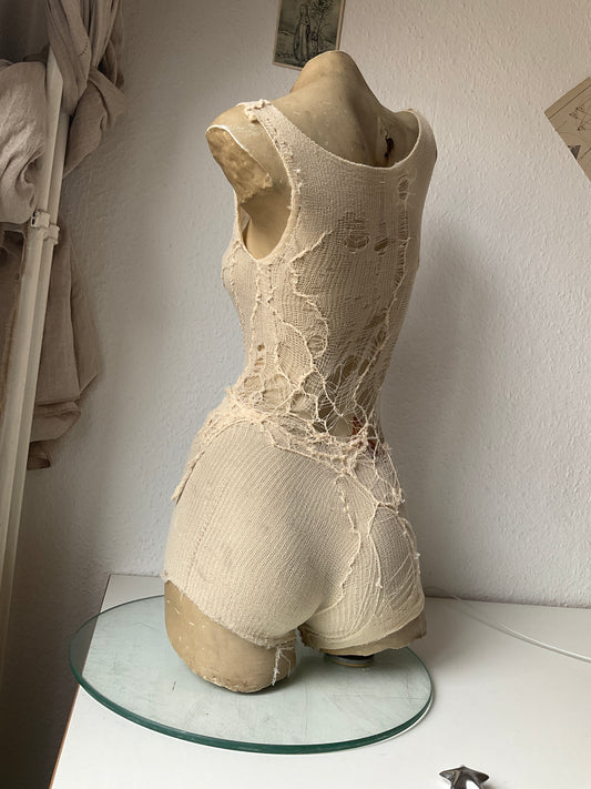 annina - distressed knit onesie