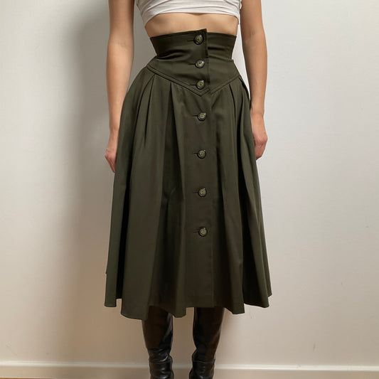 vintage YSL skirt with corset waist