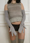 Margiela long knit tabi opera gloves