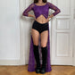00s witchy purple long top