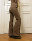Flared brown pants