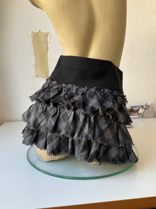 Flannel microskirt