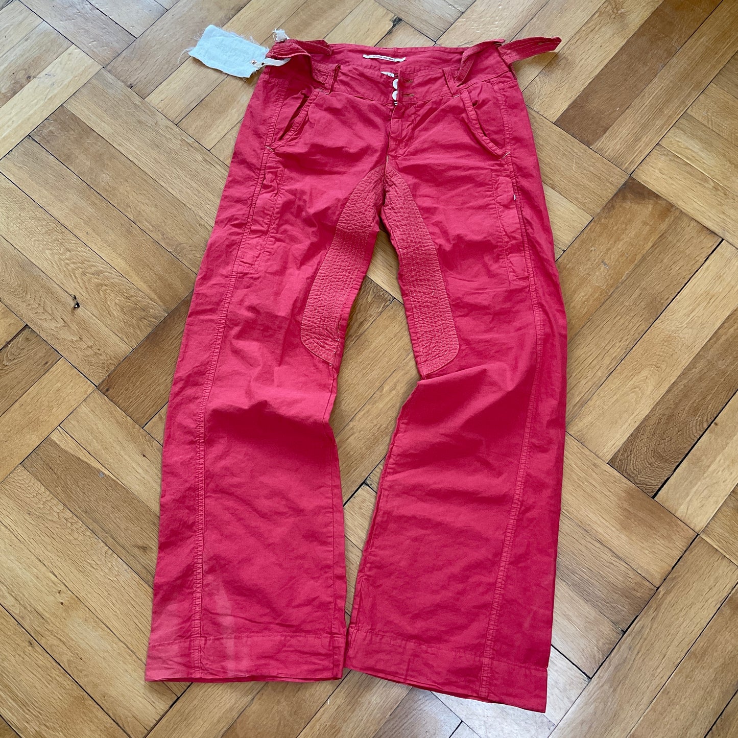 Red cargo pants