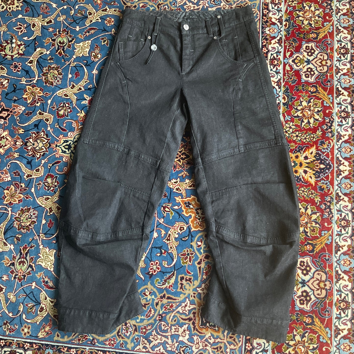 Deconstructed capri pants